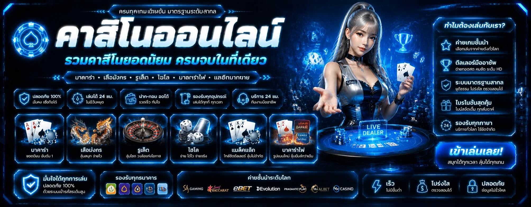 โต๊ะบาคาร่าสดบน RCM789 ดีลเลอร์คนไทย